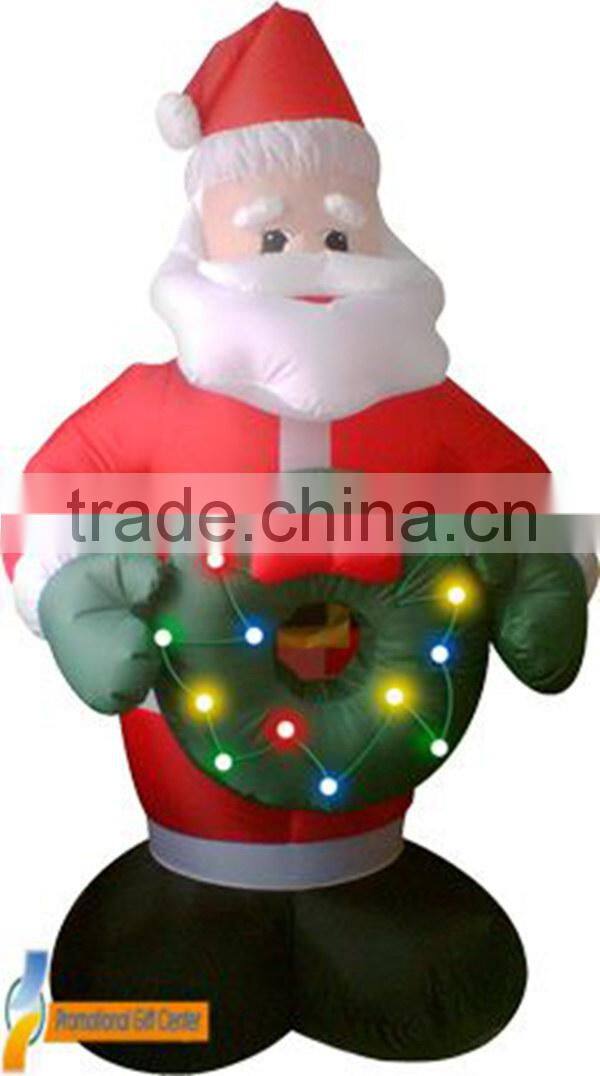 Top quality commercial inflatable santa with tractor