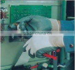 SUPER -Blue/yellow Nitrile safety cuff Closed Back Glove