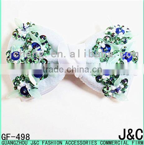 4cm green color flower beads shoes bow for lady shoes