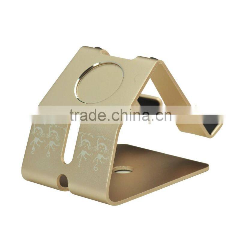Wholesale Aluminum alloy mobile phone stand black gold sliver