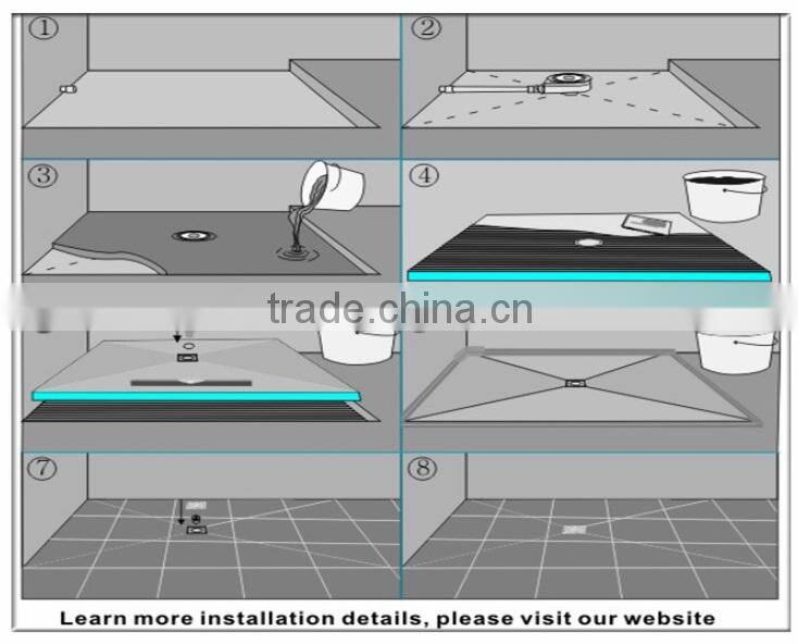 Wetroom xps fiberglass shower tray/shower base