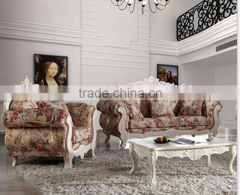 Living room furniture classical solid wood sofa