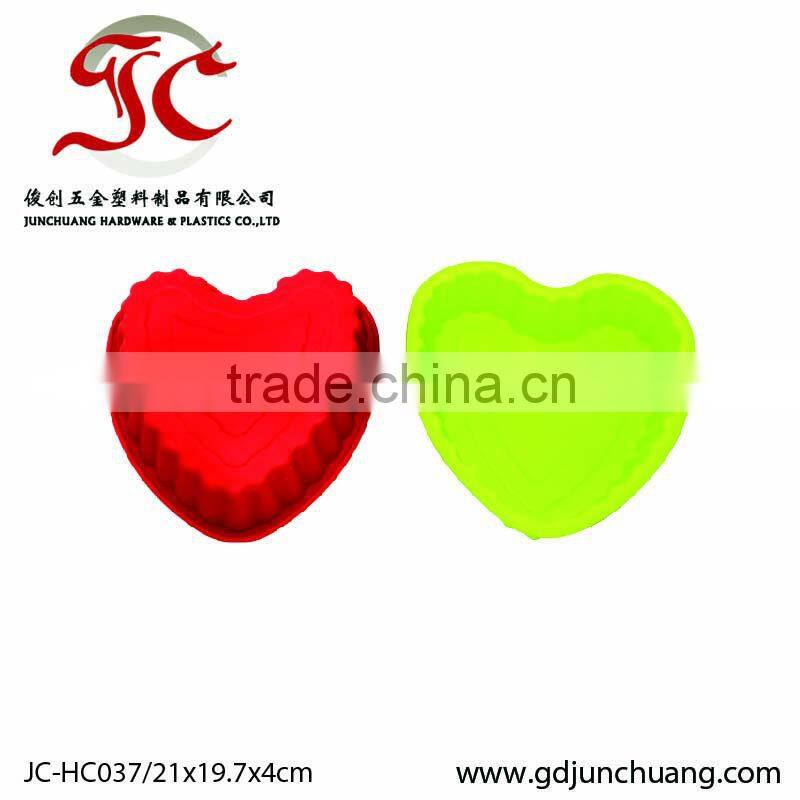 Colorful cute heart funny shaped silicone cake mould