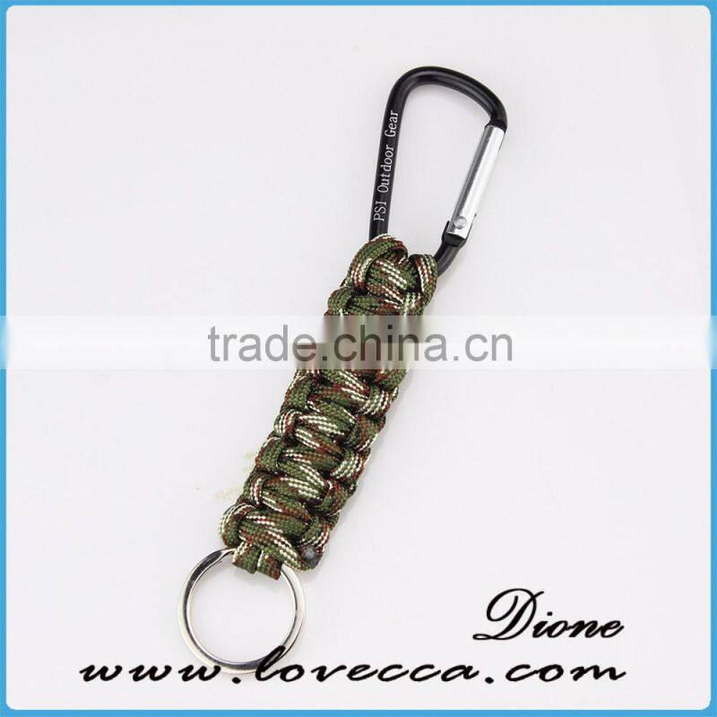 Top quality keychain wholesale outdoor Paracord keychain accessories with buckle options