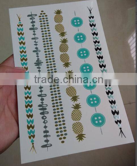 very good quality gold and silver foil metal hot stamp tattoo