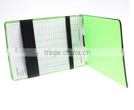 Unique design real leather golf accessory scorecard case holder