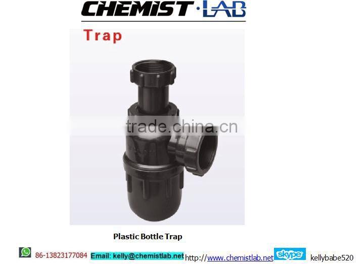 Chemical Resistant Plastic Bottle Trap for Sink