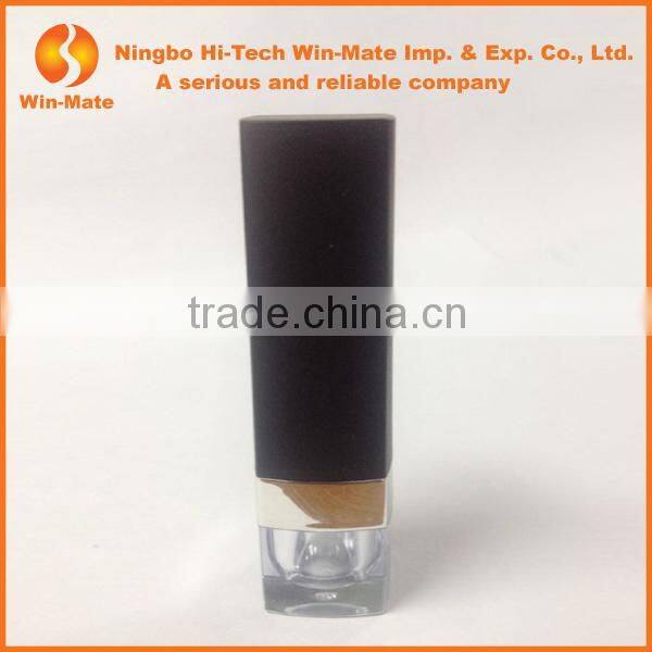 popular Empty Square Plastic With Black Case Lipstick Tube