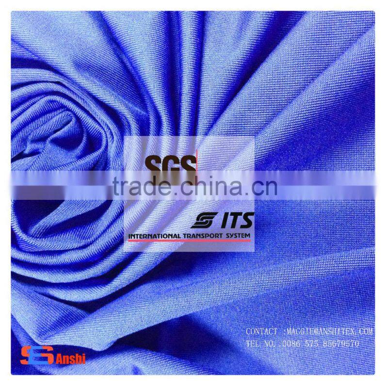 High quality polyester fabric /surplus knitted fabrics / fabrics by the meter for turquoise dress