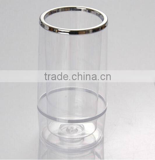 1.5L mini plastic acrylic wine bottle bucket for one bottle