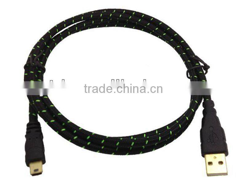 USB2.0 charging cable am to 5p mini usb cable