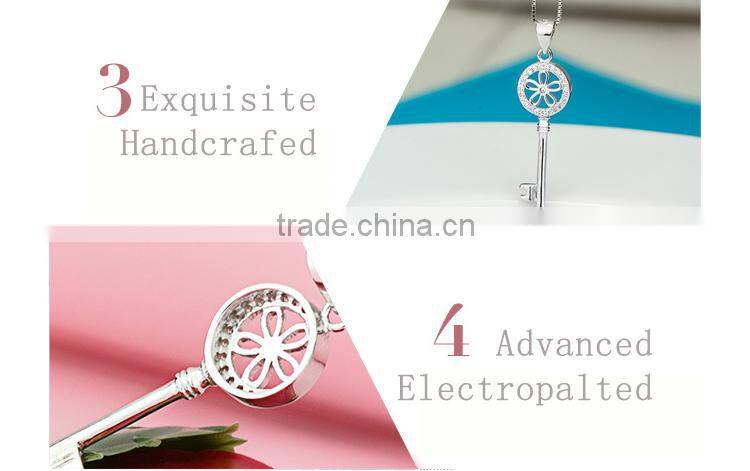 Beautiful rhinestone necklaces pendants silver jewelry thailand