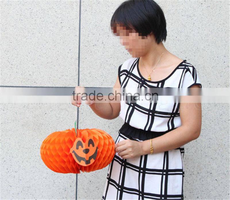 Halloween Party Decorations New TISSUE PAPER HONEYCOMB Halloween Pumpkin Ghost Bat Spider Witch Paper Lanterns Decorated Props