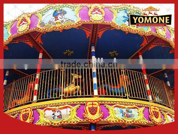 Hot Selling Luxury Double Deck Carousels Horse Amusement Rides for Kids