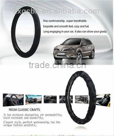 ZX Hot selling New design Velvet steering wheel covers/fluffy steering wheel cover