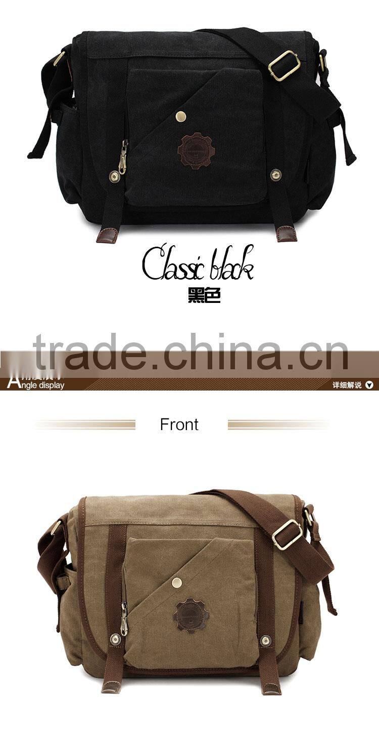 Concise Messenger Bag Laptop Messenger Bag Men Canvas Sling Bag Crossbody Satchel Bag