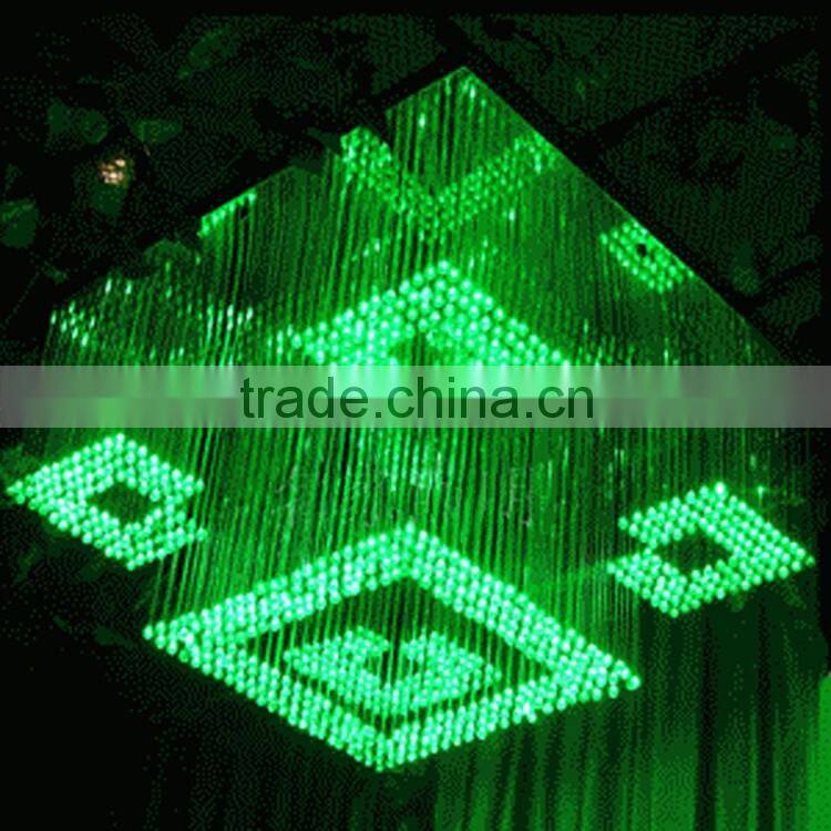 Hot sale Newest Cheapest square fiber optic chandelier Droplight for Wedding