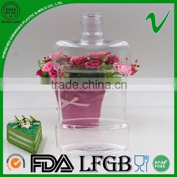 shenzhen manufacture empty amber plastic bottle for mouthwash packaging