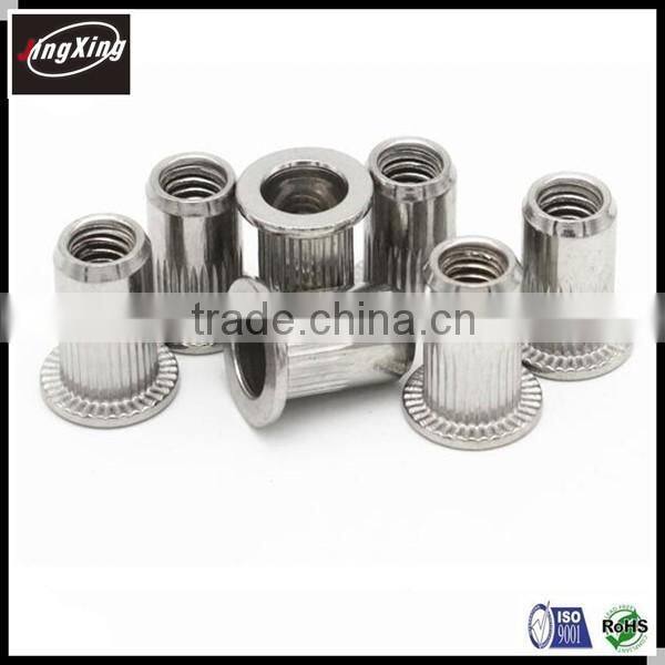 good quality M3-M12,1/4-20,3/8-16 stainless steel flat head rivet nut