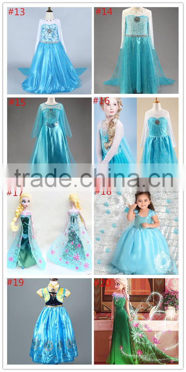 Kids Girls Dresses Elsa dress costume Princess Anna party dresses flower dresses princess girls summer printed specil occasion