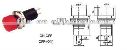 push button switch FL6-006 double pole double throw emergency