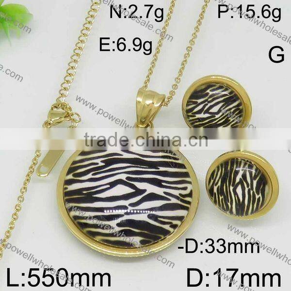 Factory price round style gold plated alibaba jewelry set