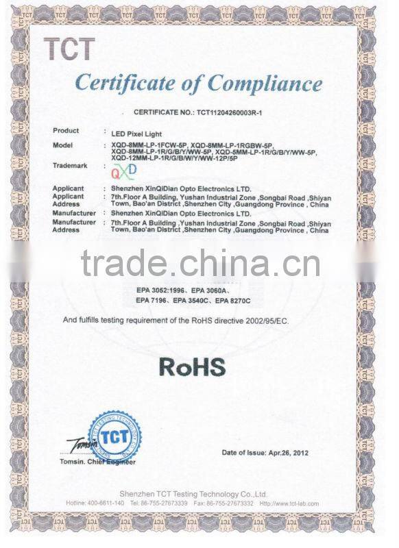 waterproof rgb led strip with ic ws2801 led strip 5050