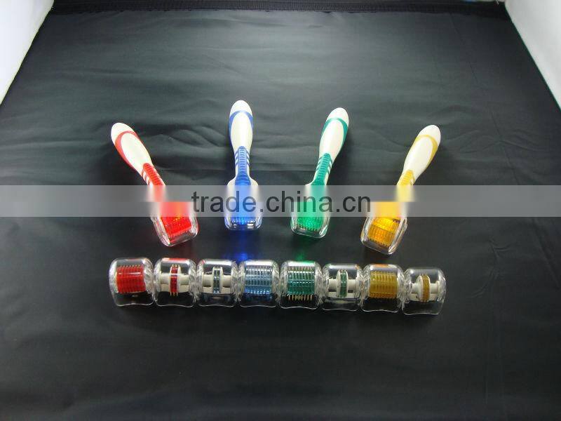 0.2-3.0 mm needles size 560nm Green light LED Derma Roller on facial skin (FB-L001)