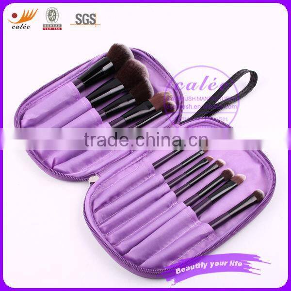12pcs synthetic hair purple cosmetic brush set