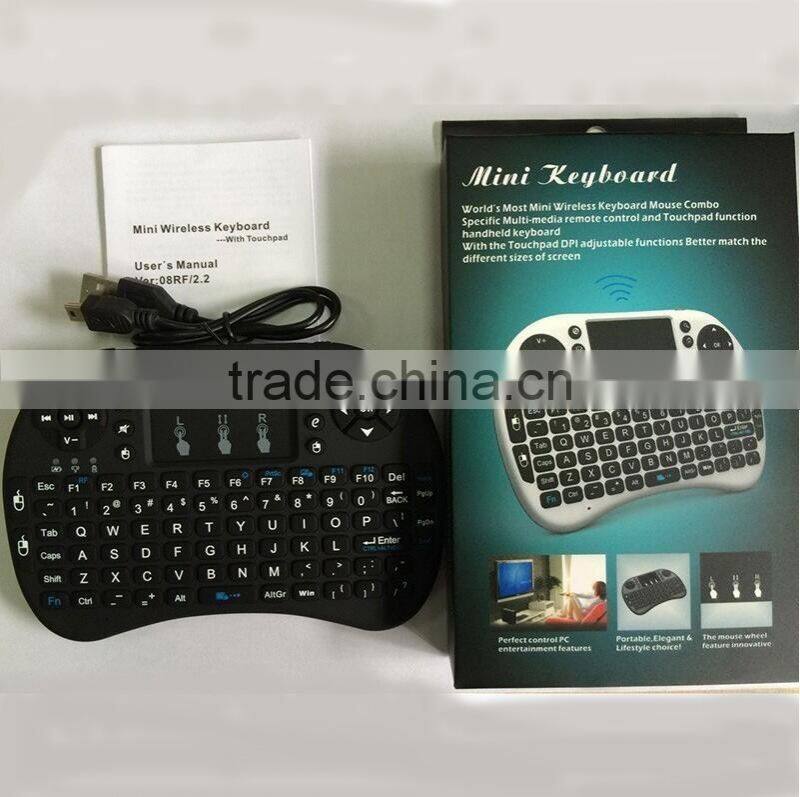 Mini Wireless Keyboard 2.4ghz English Air Mouse Keyboard Touchpad Remote Control For Android TV Box Notebook Tablet PC