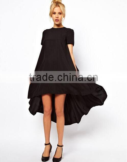 2015 Fashion New Chiffon High Low Beach Party Prom Short Apparel Dress For Women