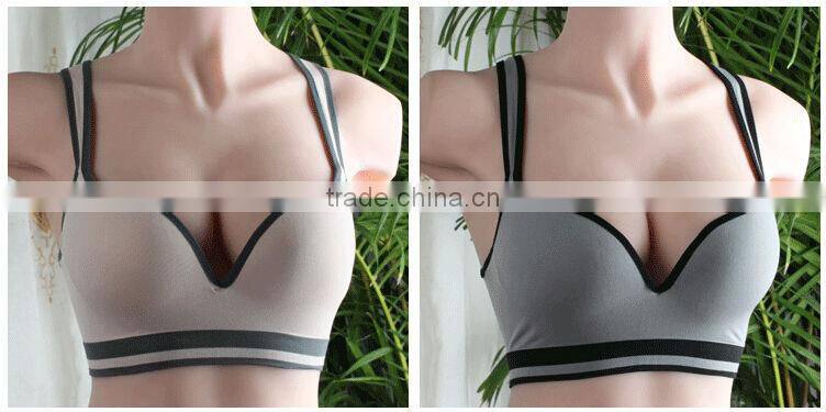 New Women Racerback Sports Bra Yoga Fitness Padded Stretch Seamless Gym Tank Top Bra M/L