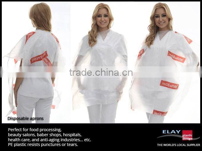 Hot Sale HDPE/LDPE Plastic disposable apron used in kitchen