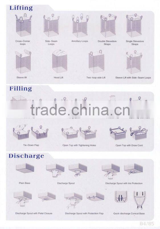industrial sacks/industrial big bags 1000kg