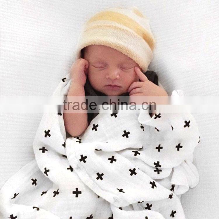 100% Cotton Swaddle Blankets Newborn Cotton Baby Muslin Cloth
