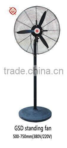 Large air flow powerful stand fan/electric fan with CE certificate for factory