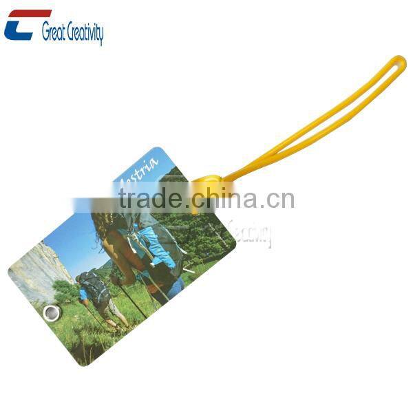 wholesale free designs plastic printed pocketed luggage tags for business cards