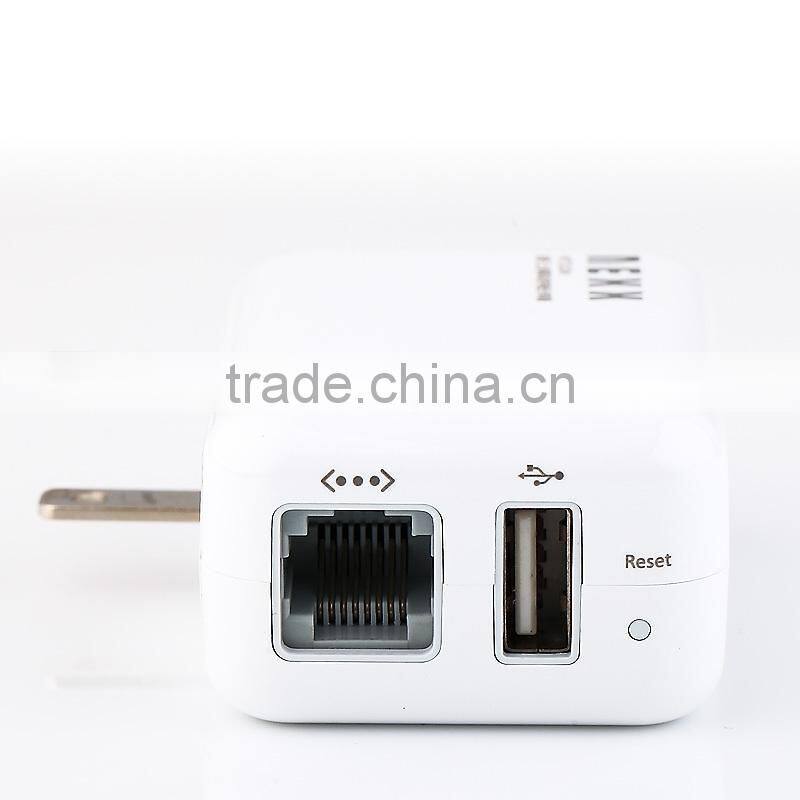 4 in 1 mini portable wireless repeater and wifi router with charge device storage function