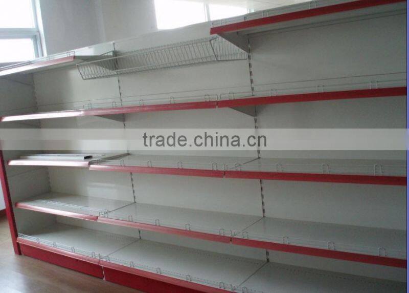 wall rack type supermarket steel display gondola shelf