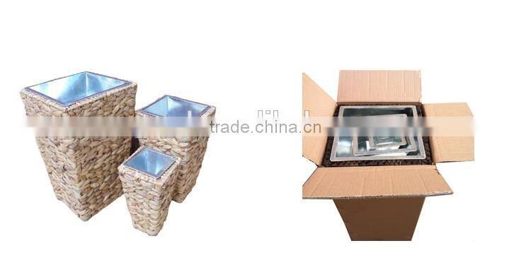 Resin rattan woven indoor decorative tall japanese planters