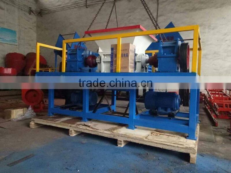 Automatic type 25 blades Waste plastic two shaft shredder machine