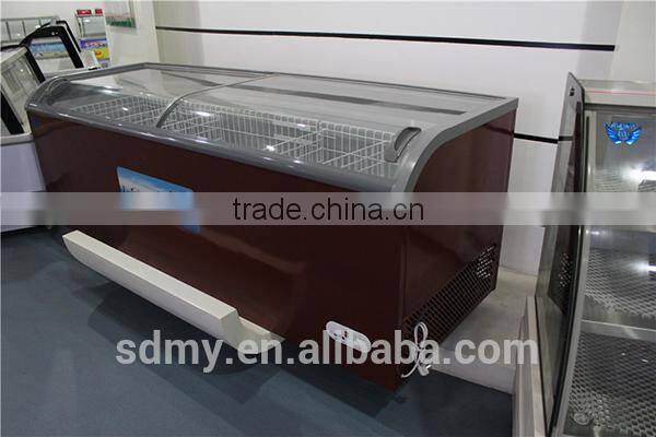 Little Vertical display-seriesFreezer showcase /island type freezer /Transparent refrigerator