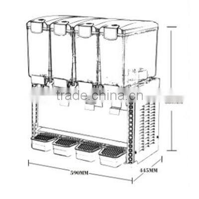 GRT - LYJ9L*4 4 Tank Chilled beverage dispenser