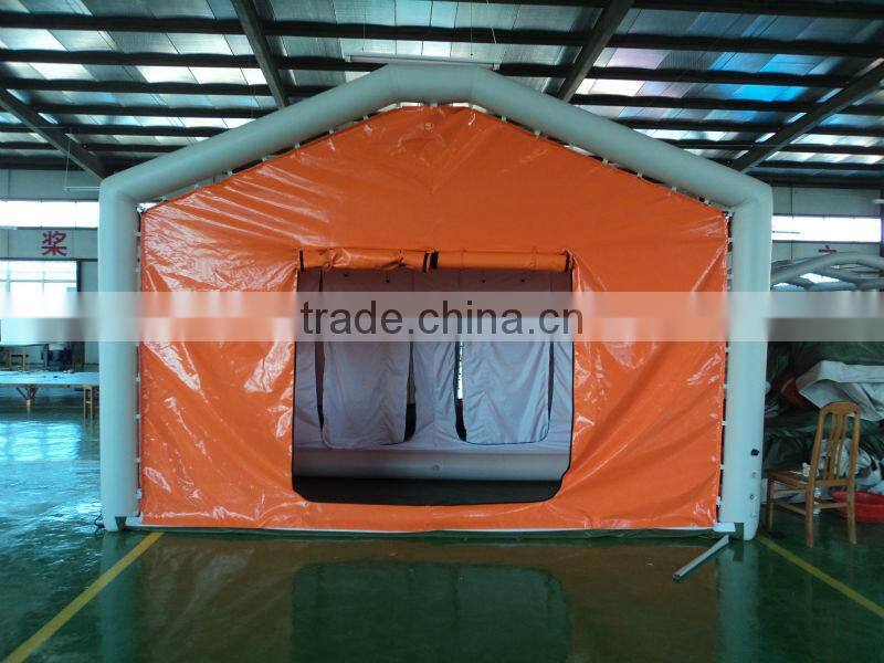 (ce) large foldable inflatable rescue tent /camping tent