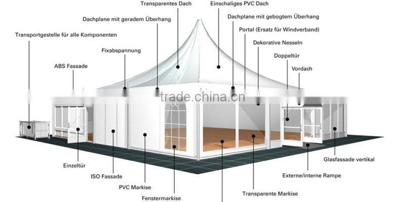 Best Selling Factory Price 5*5m Marquee Outdoor Car Party Tents For Event pagoda tent For Sale