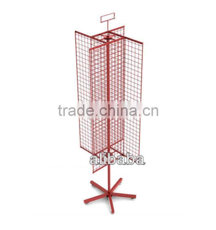 2016 new design upright customized 4-side rotating display stand