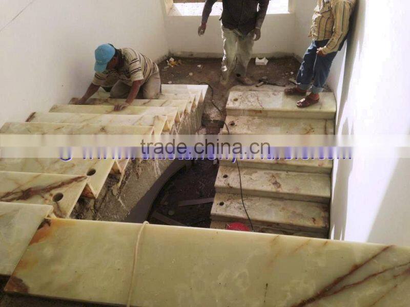 The most beautiful& best qualit BACKLIT ONYX STAIRS STEPS RISERS & BALUSTRADE