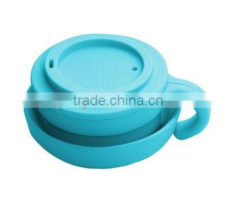 Silicone Travel Collapsible Camping Cup with Lid
