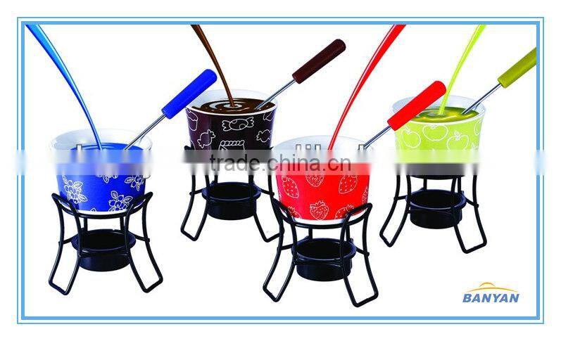 tableware stainless steel chocolate fondue set