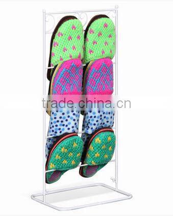 Metal shoe stand living room space saving furniture wire slipper rack hanger